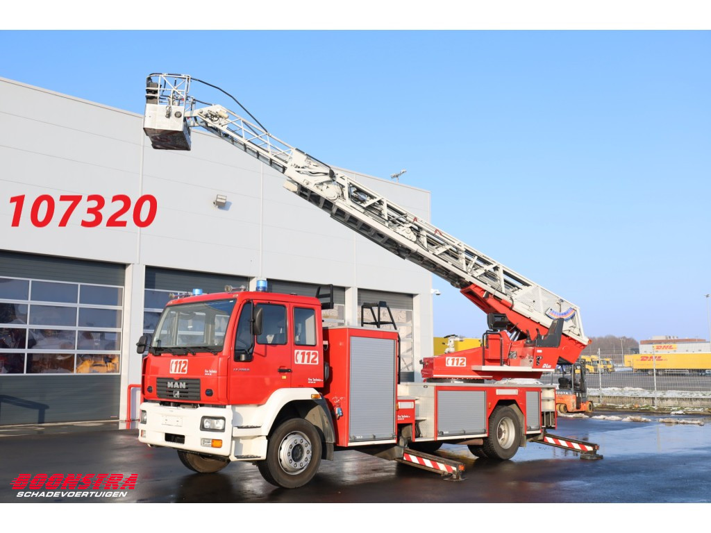 MAN  LE 280 Magirus Hubarbeitsbühne Feuerwehr 25m Rettungskorb Euro 3